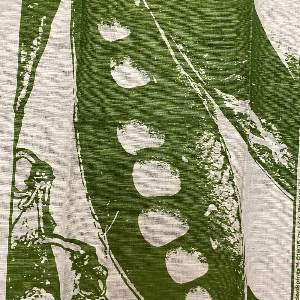Cuisine Towels Garden Spirits 1995 Vintage Kitchen Towel Lois Bender Designs Pea